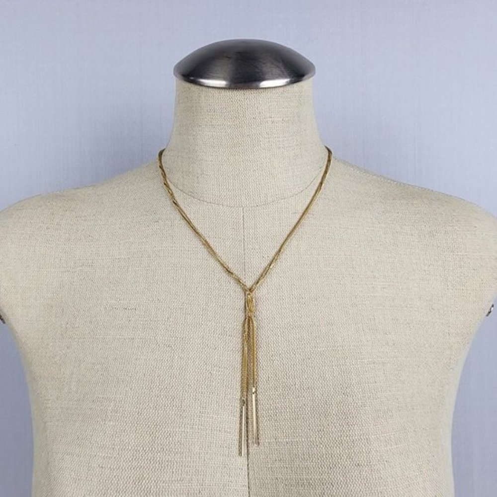 Vintage Gold Tone Chain Y-Necklace